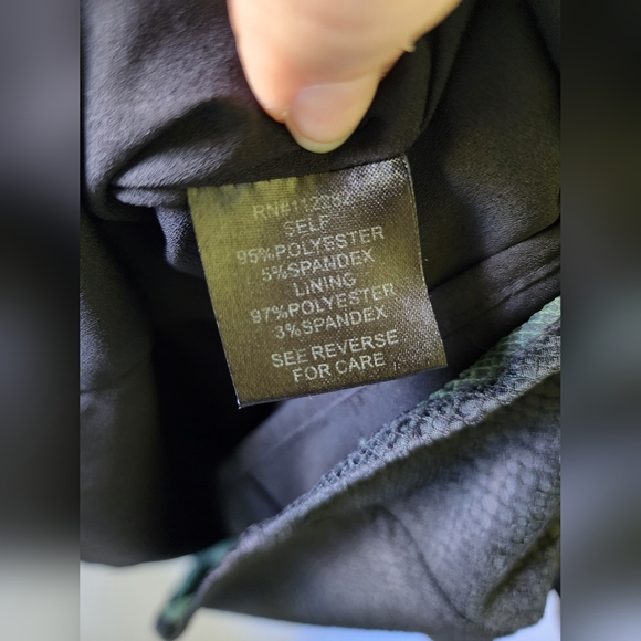 Chandi & Lia- Size Small- Black Fit and Flare Faux Snakeskin Dress - Picture 8 of 8